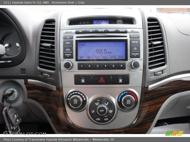 Moonstone Silver / Gray 2011 Hyundai Santa Fe GLS AWD