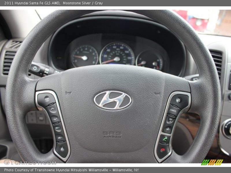 Moonstone Silver / Gray 2011 Hyundai Santa Fe GLS AWD
