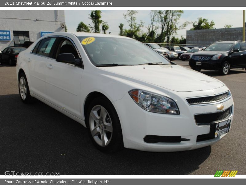 Summit White / Cocoa/Cashmere 2011 Chevrolet Malibu LS