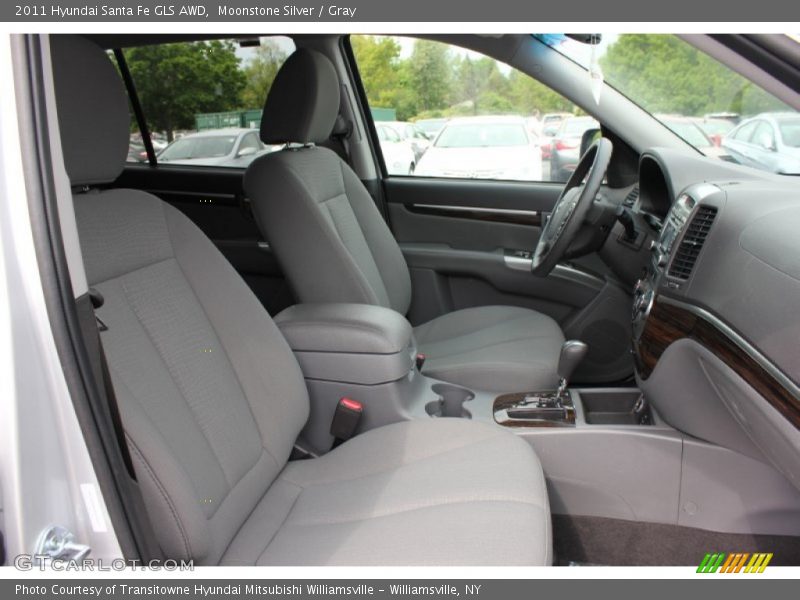 Moonstone Silver / Gray 2011 Hyundai Santa Fe GLS AWD