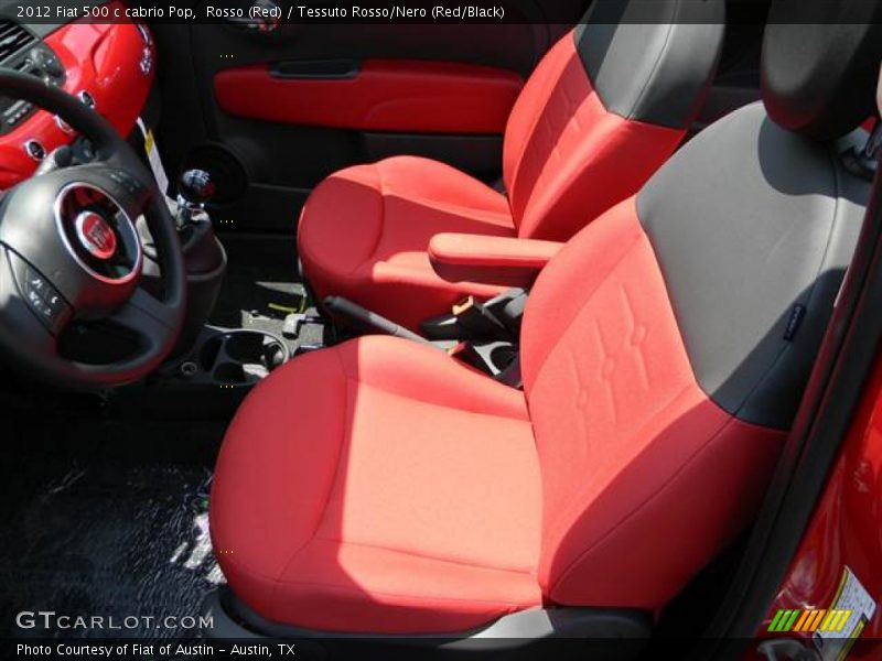 Rosso (Red) / Tessuto Rosso/Nero (Red/Black) 2012 Fiat 500 c cabrio Pop