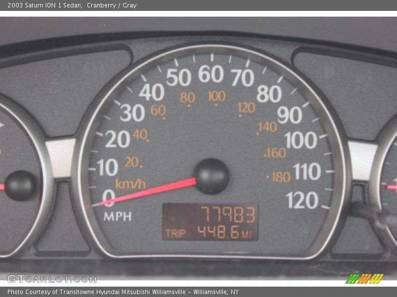 Cranberry / Gray 2003 Saturn ION 1 Sedan