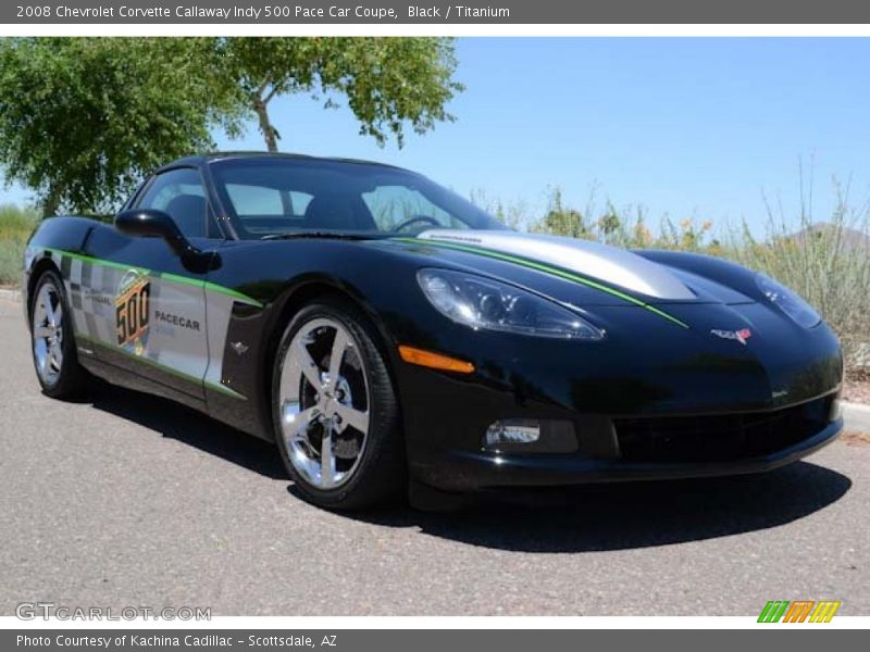 Black / Titanium 2008 Chevrolet Corvette Callaway Indy 500 Pace Car Coupe