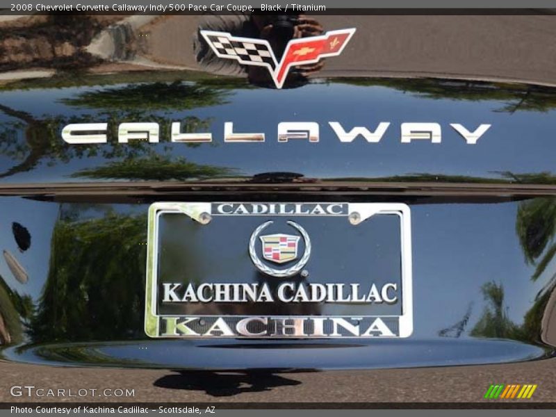 Black / Titanium 2008 Chevrolet Corvette Callaway Indy 500 Pace Car Coupe