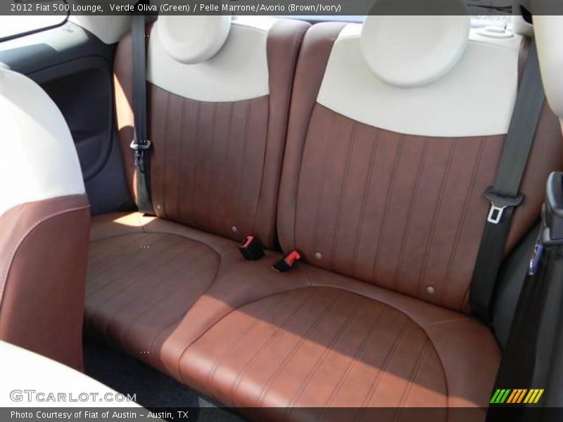 Verde Oliva (Green) / Pelle Marrone/Avorio (Brown/Ivory) 2012 Fiat 500 Lounge
