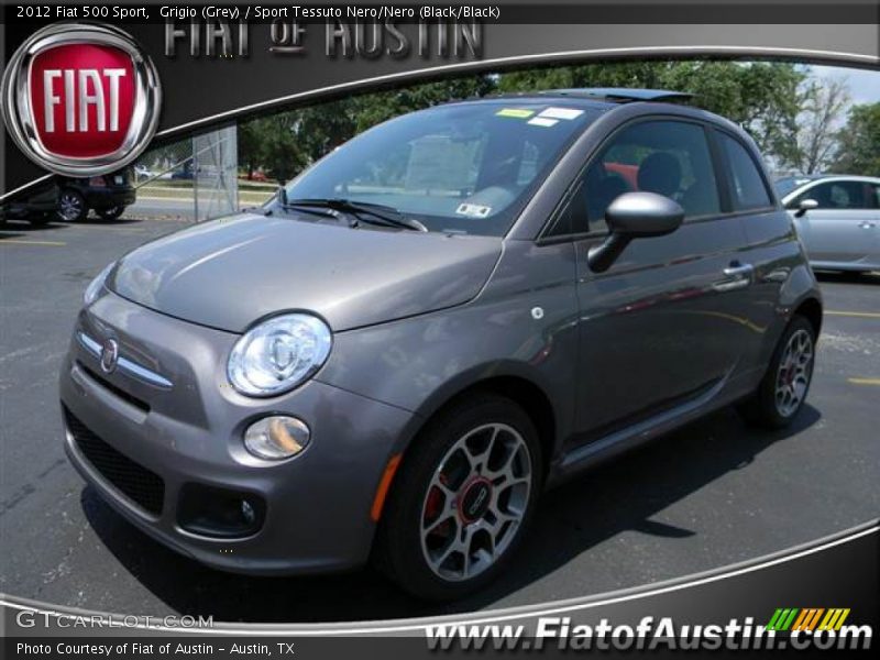 Grigio (Grey) / Sport Tessuto Nero/Nero (Black/Black) 2012 Fiat 500 Sport