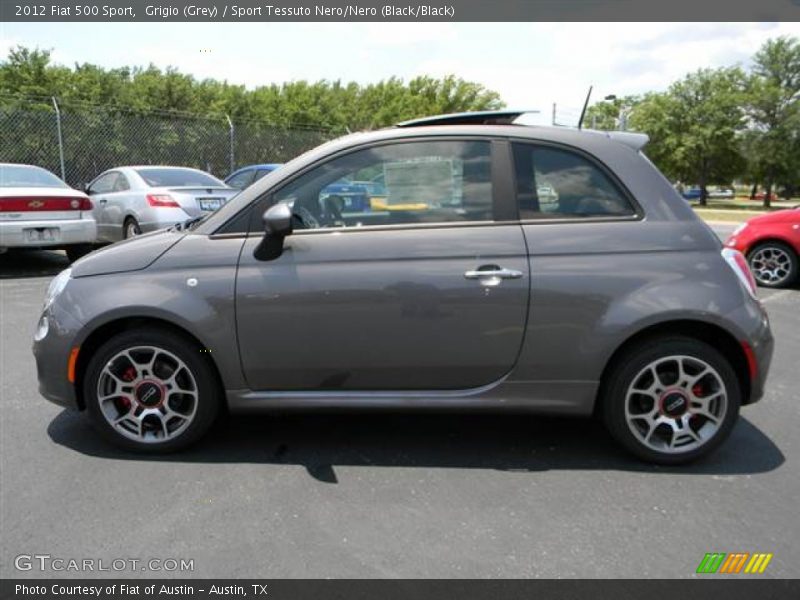Grigio (Grey) / Sport Tessuto Nero/Nero (Black/Black) 2012 Fiat 500 Sport