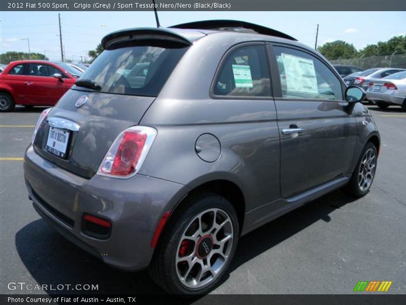 Grigio (Grey) / Sport Tessuto Nero/Nero (Black/Black) 2012 Fiat 500 Sport