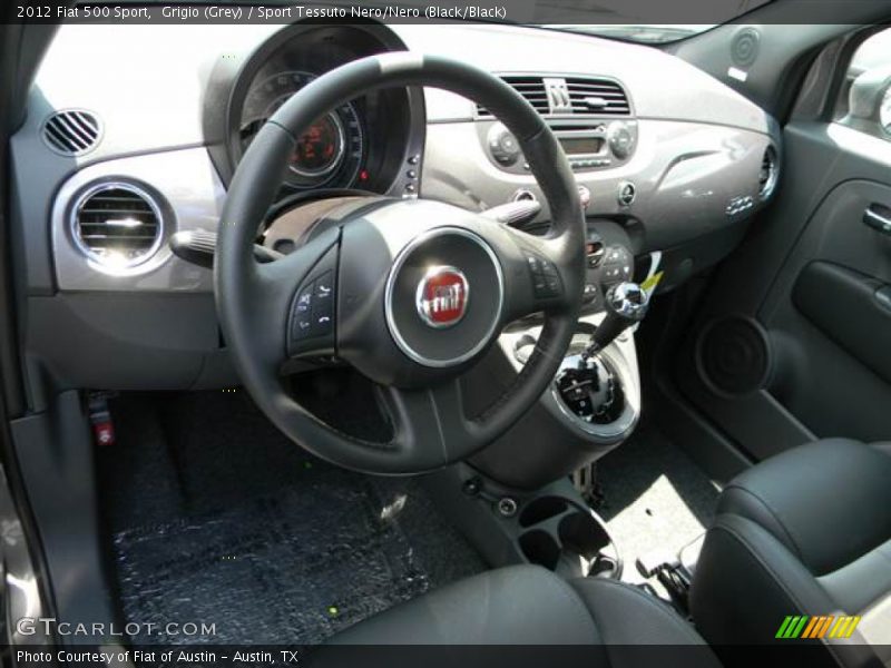 Grigio (Grey) / Sport Tessuto Nero/Nero (Black/Black) 2012 Fiat 500 Sport