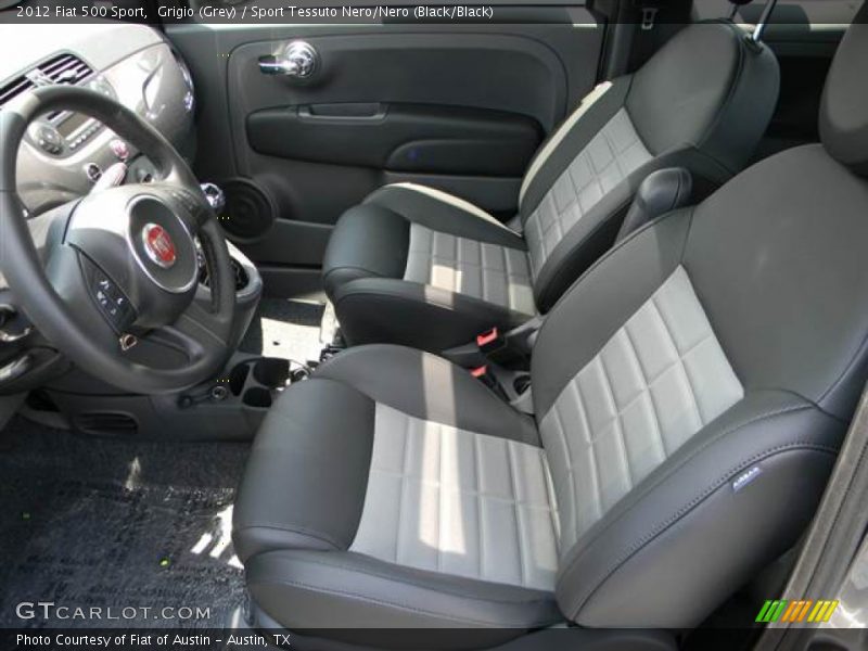 Grigio (Grey) / Sport Tessuto Nero/Nero (Black/Black) 2012 Fiat 500 Sport