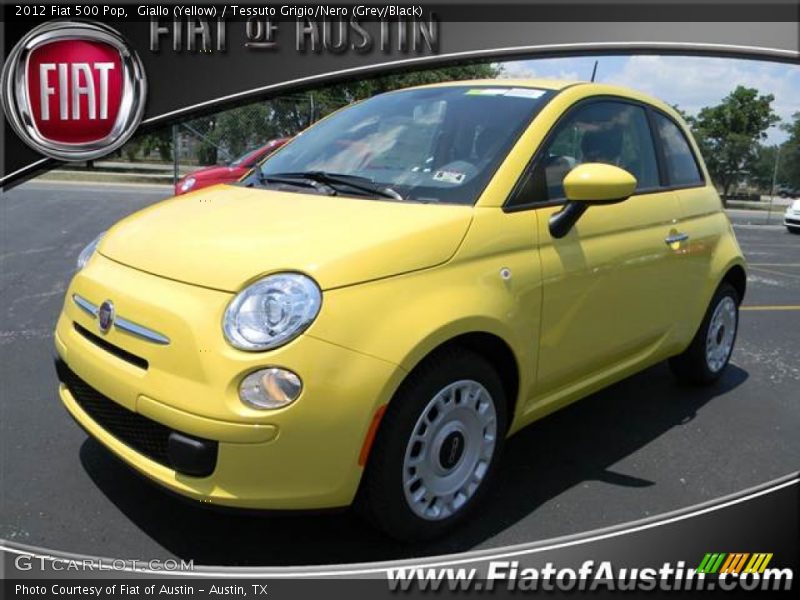 Giallo (Yellow) / Tessuto Grigio/Nero (Grey/Black) 2012 Fiat 500 Pop