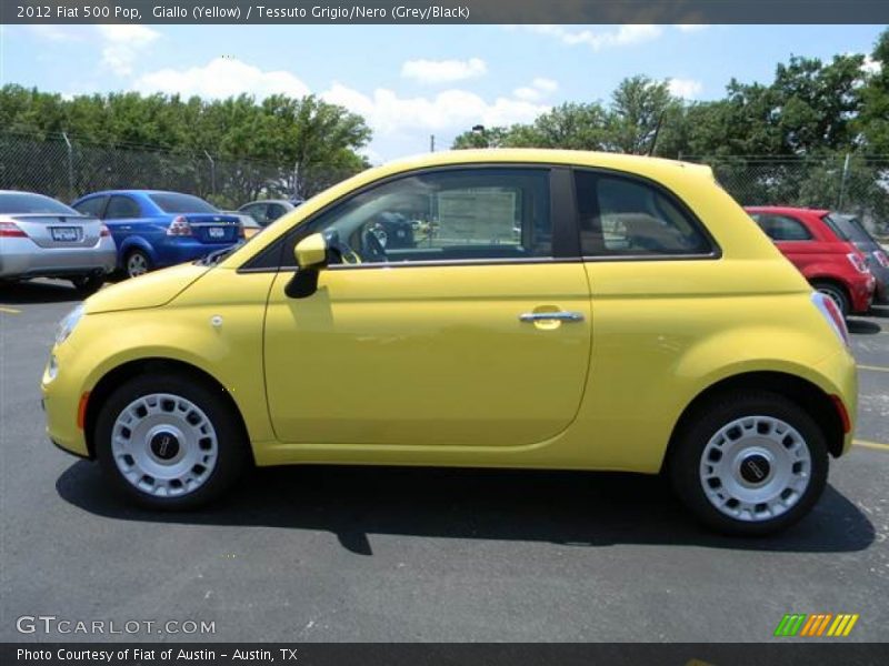 Giallo (Yellow) / Tessuto Grigio/Nero (Grey/Black) 2012 Fiat 500 Pop