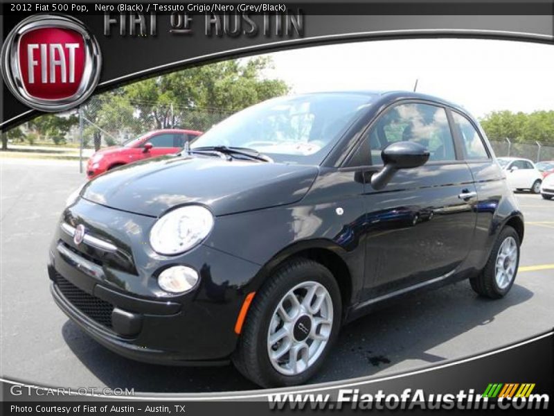 Nero (Black) / Tessuto Grigio/Nero (Grey/Black) 2012 Fiat 500 Pop