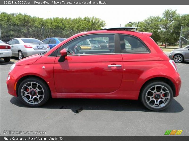 Rosso (Red) / Sport Tessuto Nero/Nero (Black/Black) 2012 Fiat 500 Sport