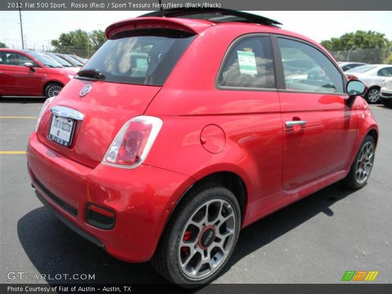 Rosso (Red) / Sport Tessuto Nero/Nero (Black/Black) 2012 Fiat 500 Sport