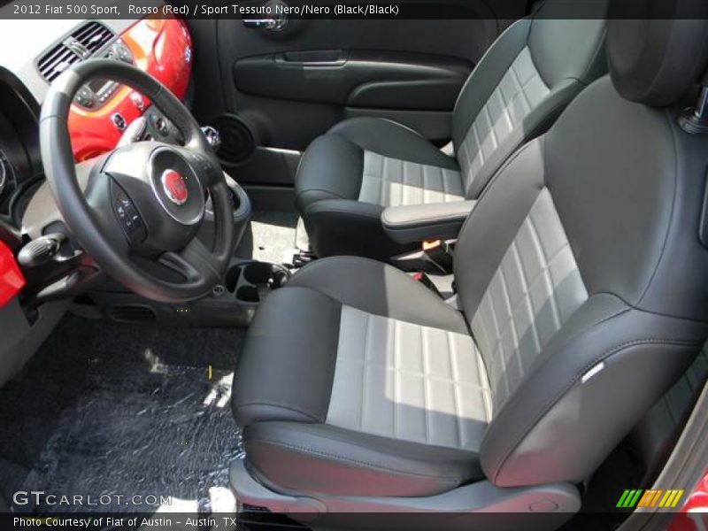 Rosso (Red) / Sport Tessuto Nero/Nero (Black/Black) 2012 Fiat 500 Sport