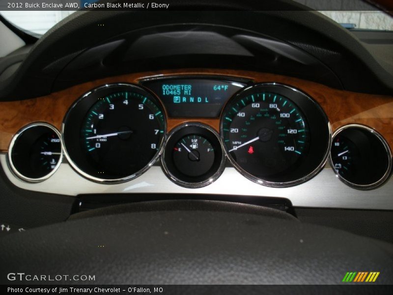 Carbon Black Metallic / Ebony 2012 Buick Enclave AWD