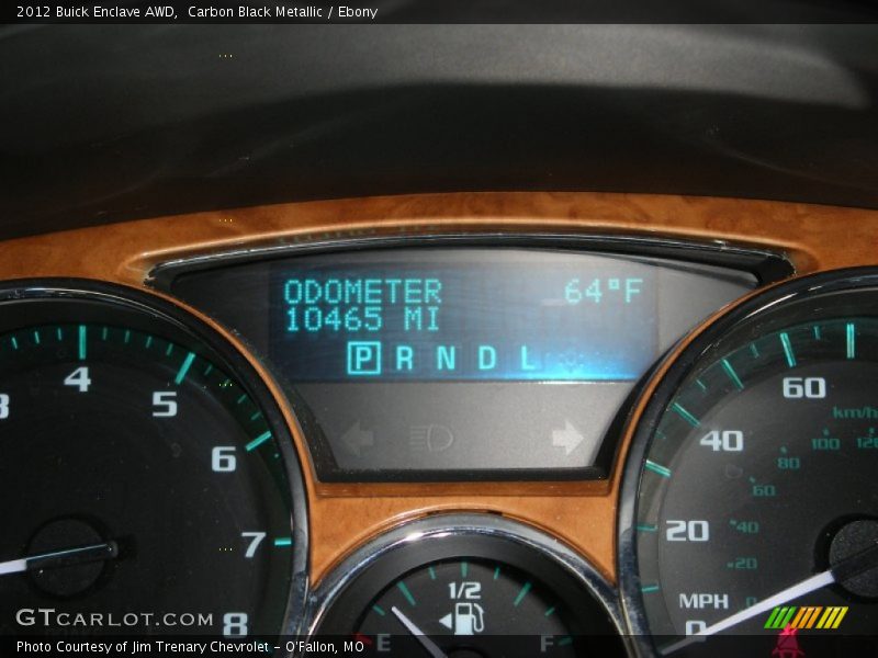 Carbon Black Metallic / Ebony 2012 Buick Enclave AWD