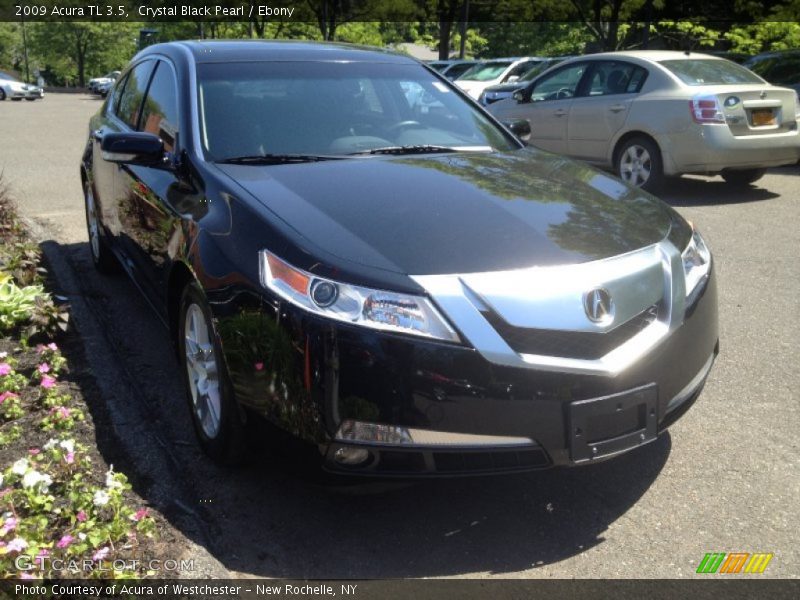 Crystal Black Pearl / Ebony 2009 Acura TL 3.5
