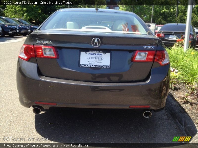 Grigio Metallic / Taupe 2010 Acura TSX Sedan