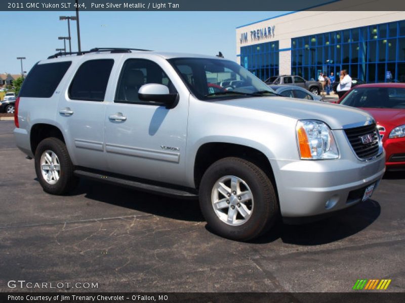 Pure Silver Metallic / Light Tan 2011 GMC Yukon SLT 4x4