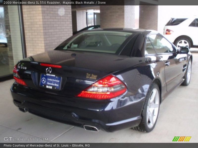 Majestic Black Metallic / Stone 2009 Mercedes-Benz SL 550 Roadster