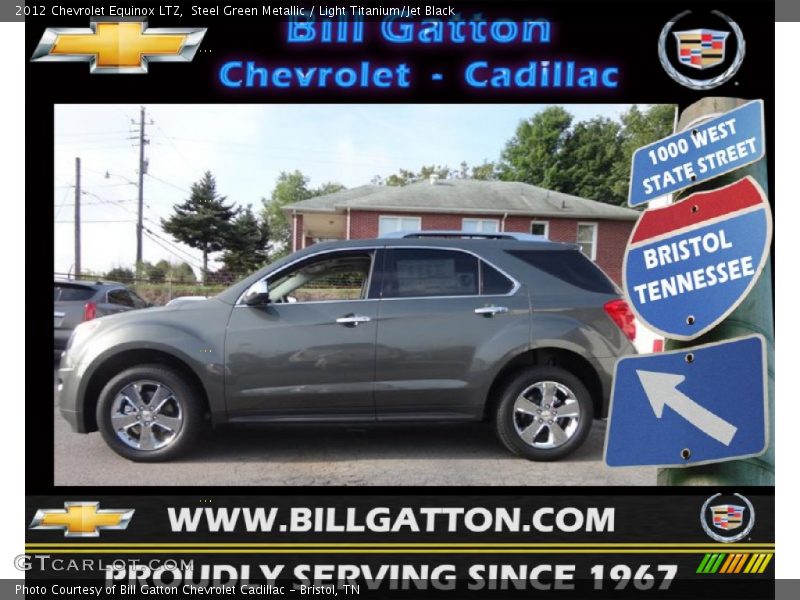 Steel Green Metallic / Light Titanium/Jet Black 2012 Chevrolet Equinox LTZ