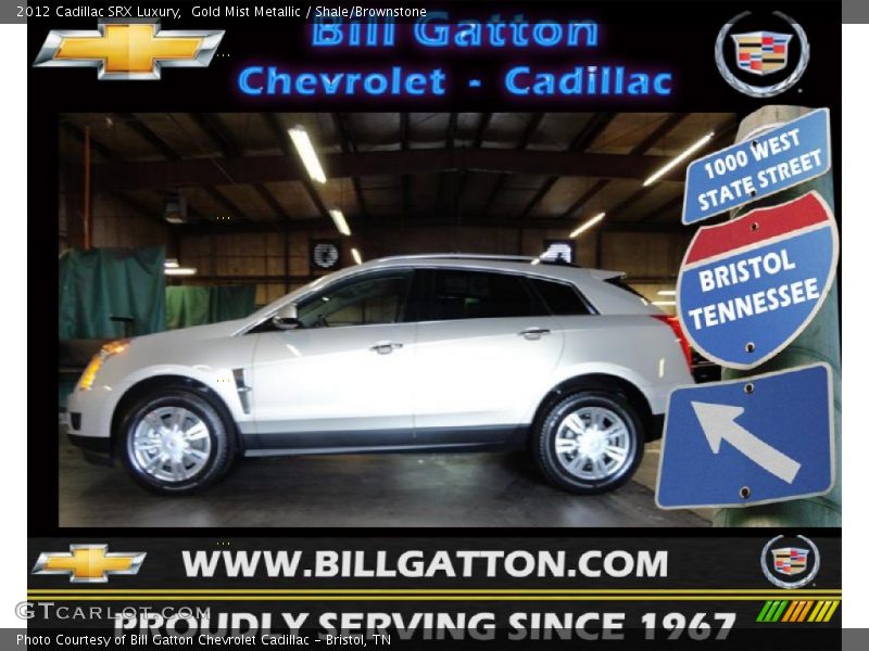 Gold Mist Metallic / Shale/Brownstone 2012 Cadillac SRX Luxury