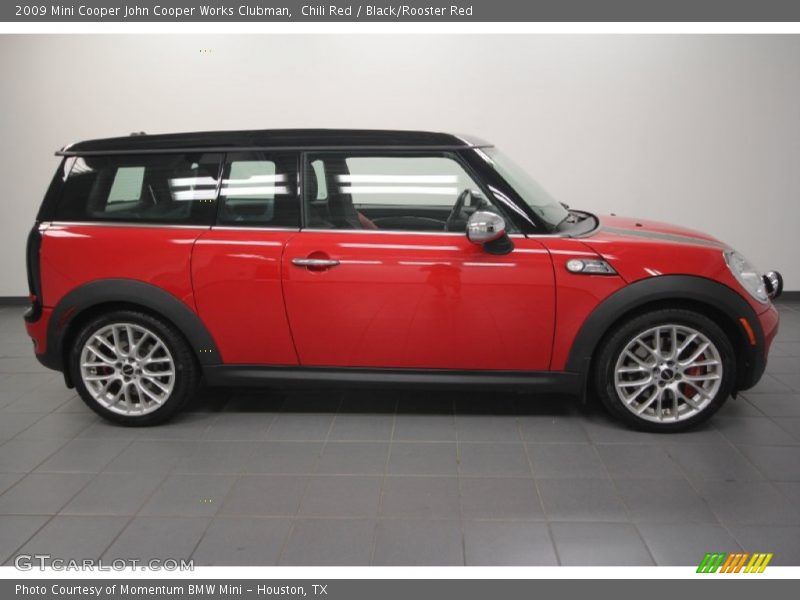 Chili Red / Black/Rooster Red 2009 Mini Cooper John Cooper Works Clubman