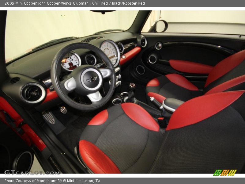 Chili Red / Black/Rooster Red 2009 Mini Cooper John Cooper Works Clubman