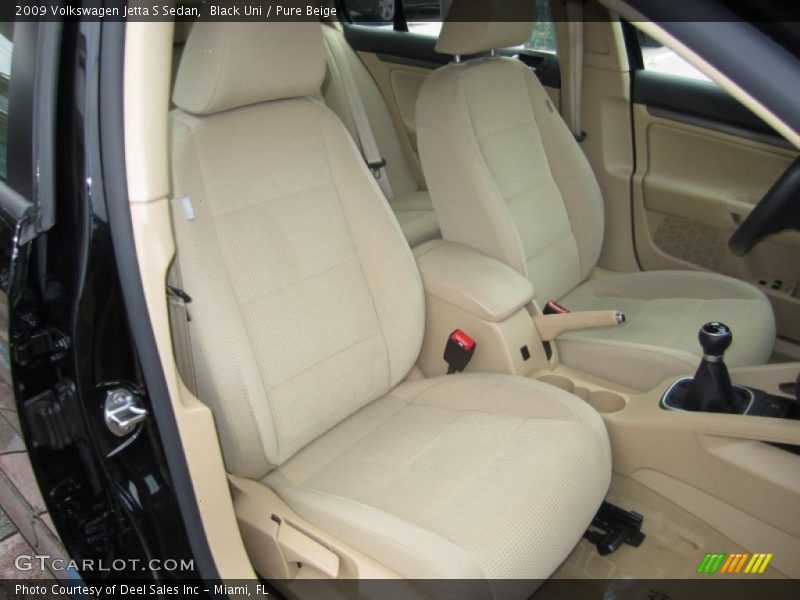 Black Uni / Pure Beige 2009 Volkswagen Jetta S Sedan