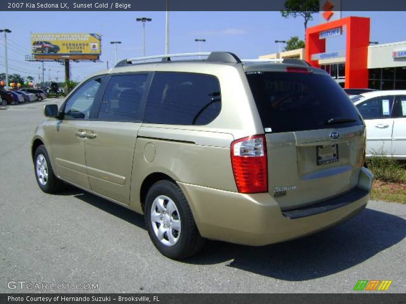 Sunset Gold / Beige 2007 Kia Sedona LX