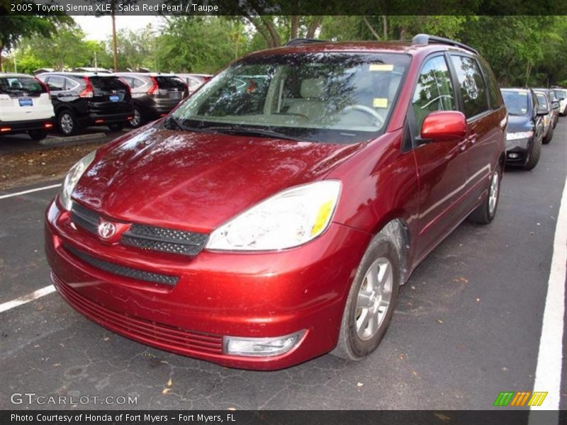 Salsa Red Pearl / Taupe 2005 Toyota Sienna XLE