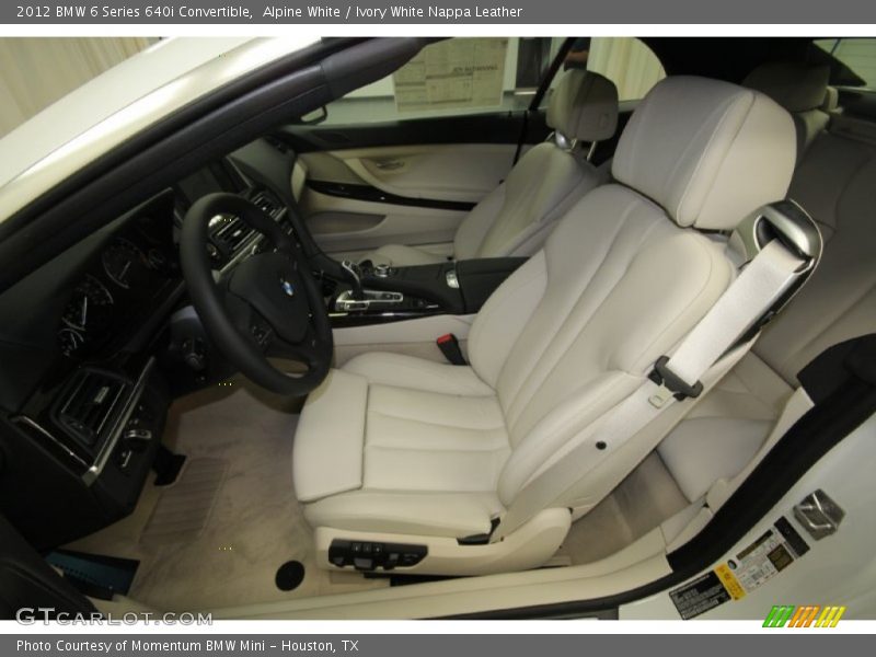 Alpine White / Ivory White Nappa Leather 2012 BMW 6 Series 640i Convertible