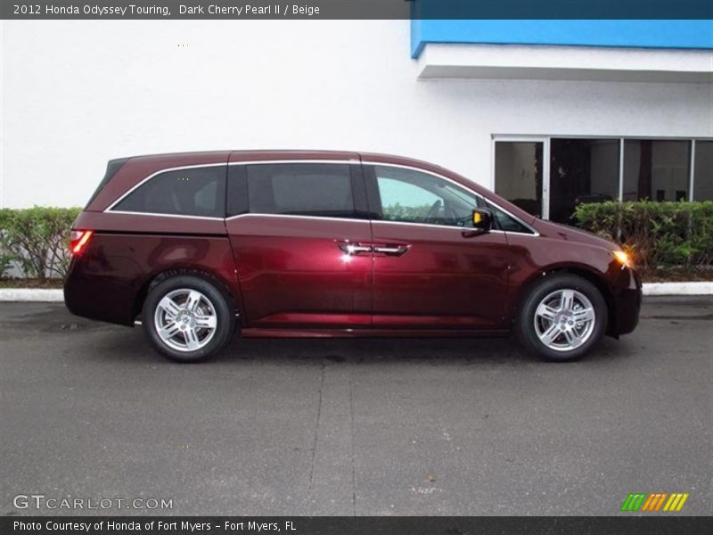 Dark Cherry Pearl II / Beige 2012 Honda Odyssey Touring