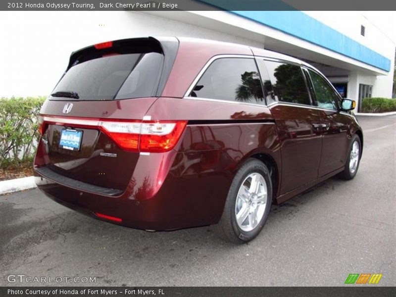 Dark Cherry Pearl II / Beige 2012 Honda Odyssey Touring