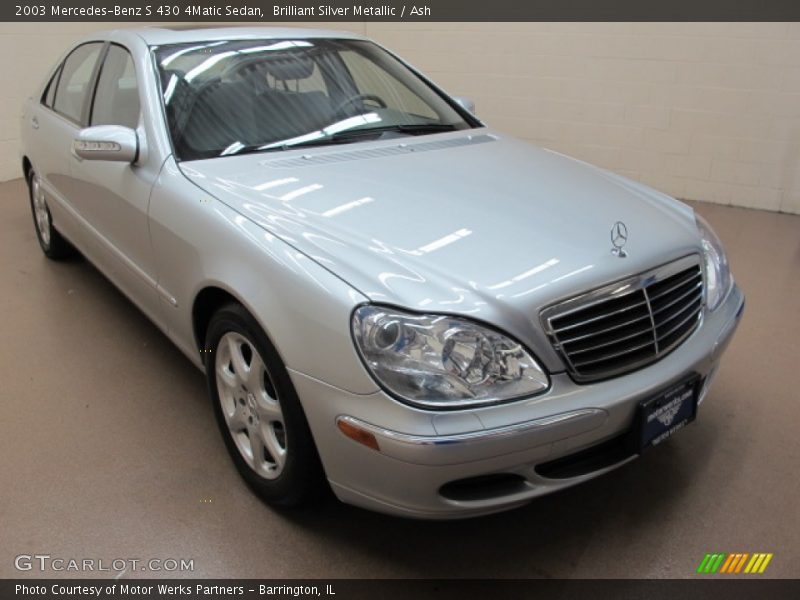 Brilliant Silver Metallic / Ash 2003 Mercedes-Benz S 430 4Matic Sedan