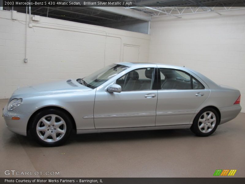 Brilliant Silver Metallic / Ash 2003 Mercedes-Benz S 430 4Matic Sedan