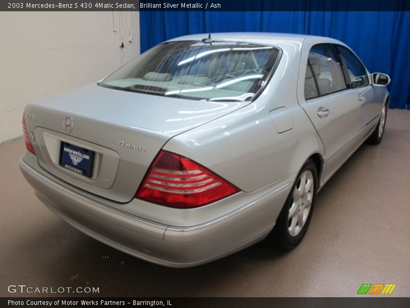 Brilliant Silver Metallic / Ash 2003 Mercedes-Benz S 430 4Matic Sedan