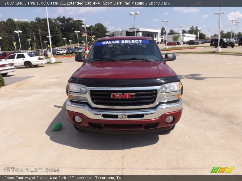 Sport Dark Red Metallic / Ebony Black 2007 GMC Sierra 1500 Classic SLE Extended Cab 4x4