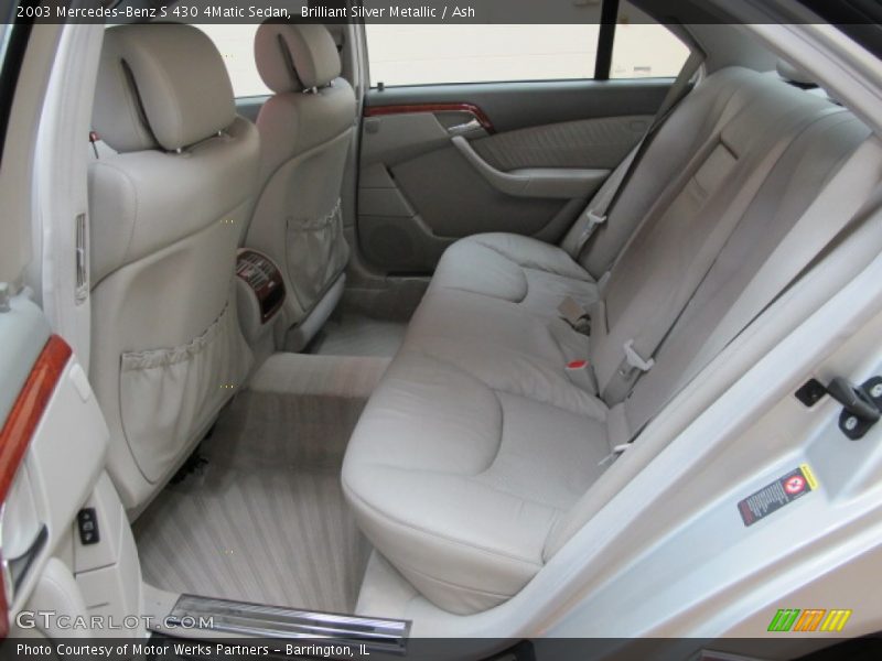 Brilliant Silver Metallic / Ash 2003 Mercedes-Benz S 430 4Matic Sedan