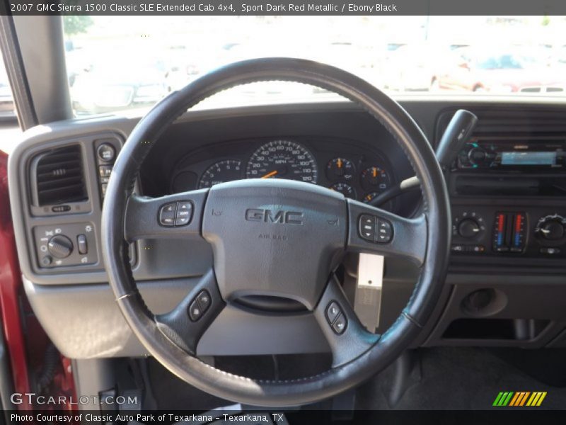 Sport Dark Red Metallic / Ebony Black 2007 GMC Sierra 1500 Classic SLE Extended Cab 4x4
