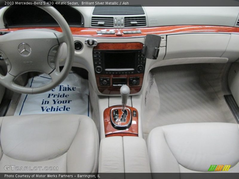 Brilliant Silver Metallic / Ash 2003 Mercedes-Benz S 430 4Matic Sedan