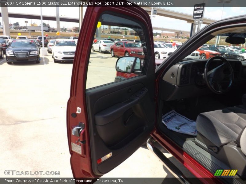 Sport Dark Red Metallic / Ebony Black 2007 GMC Sierra 1500 Classic SLE Extended Cab 4x4