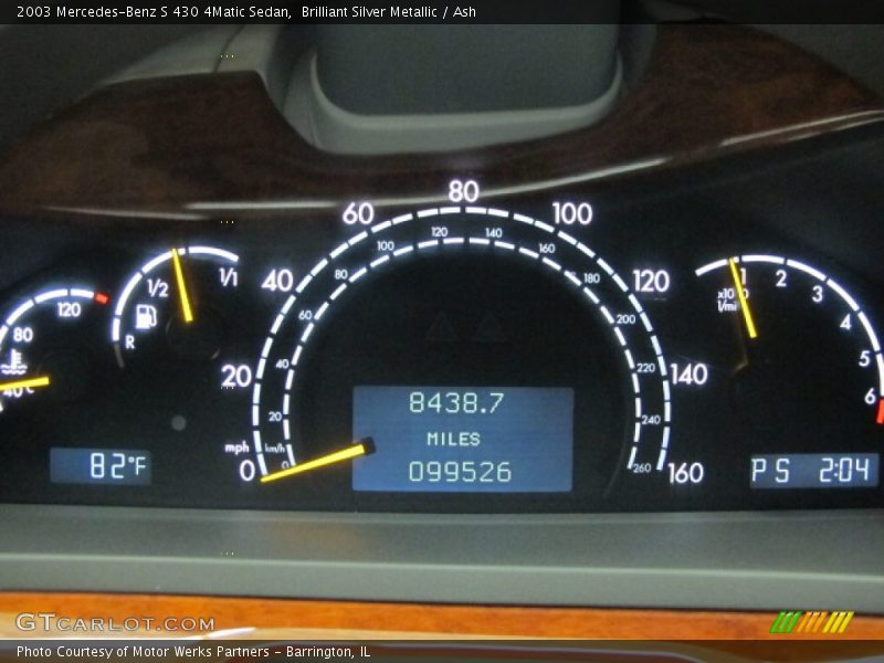 Brilliant Silver Metallic / Ash 2003 Mercedes-Benz S 430 4Matic Sedan