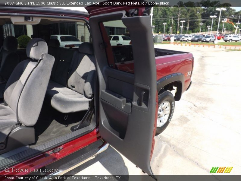 Sport Dark Red Metallic / Ebony Black 2007 GMC Sierra 1500 Classic SLE Extended Cab 4x4