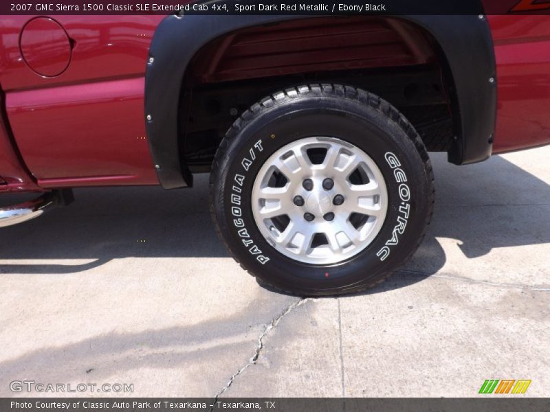 Sport Dark Red Metallic / Ebony Black 2007 GMC Sierra 1500 Classic SLE Extended Cab 4x4