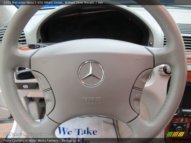 Brilliant Silver Metallic / Ash 2003 Mercedes-Benz S 430 4Matic Sedan