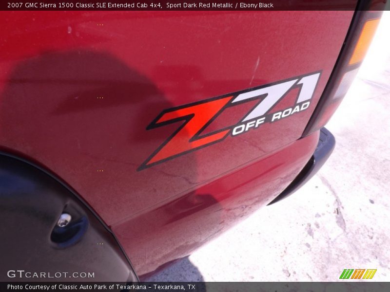 Sport Dark Red Metallic / Ebony Black 2007 GMC Sierra 1500 Classic SLE Extended Cab 4x4