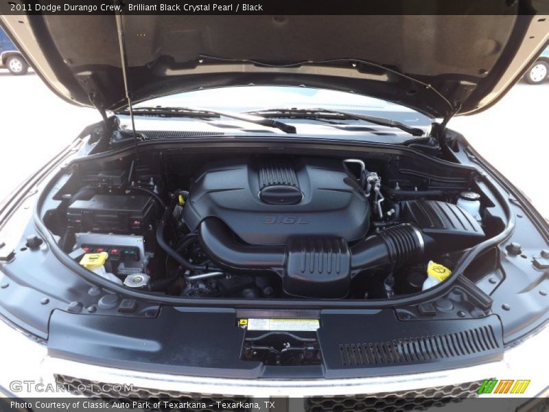Brilliant Black Crystal Pearl / Black 2011 Dodge Durango Crew